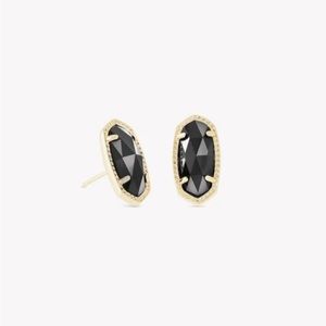 Kendra Scott: Ellie Gold Stud Earrings in Black